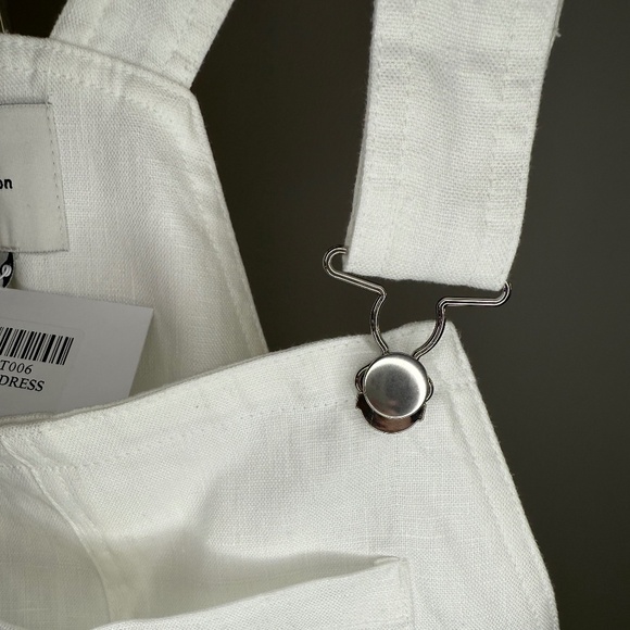 Reformation Darcie Linen Dress White - Size 6 - Picture 9 of 10